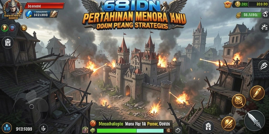Tampilan menakjubkan dari gameplay Tower Defense 68IDN.