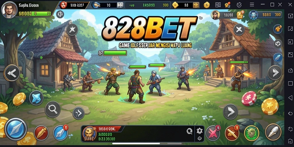 Tampilan gameplay 828BET dengan elemen Idle yang menarik.