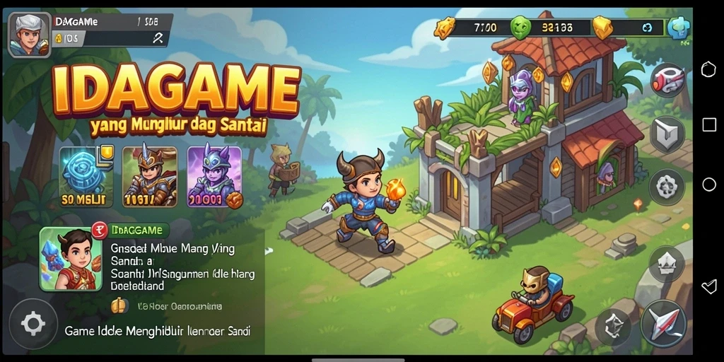 Tangkapan layar utama IDAGAME menampilkan gameplay yang seru dan santai.