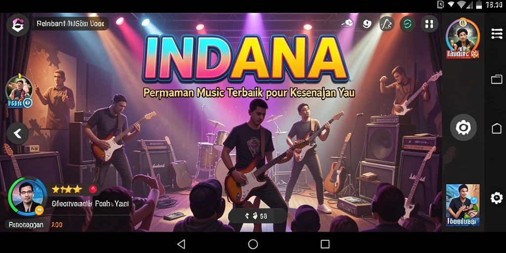 Screenshot gameplay INDAAA menampilkan keseruan bermain musik.