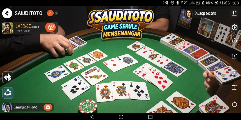 Tampilan gameplay seru dalam SAUDITOTO game Gaple.