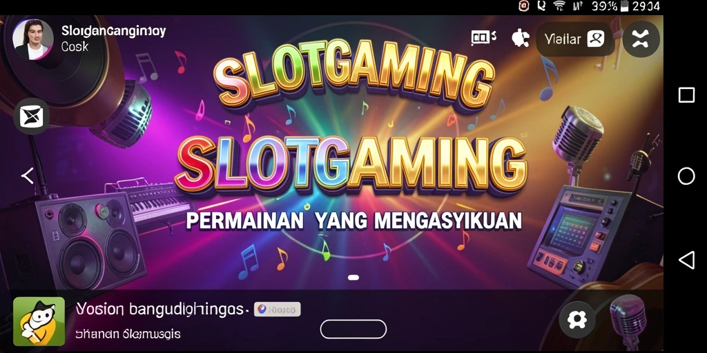 Tampilan gameplay SLOTGAMING dengan musik yang menyenangkan.